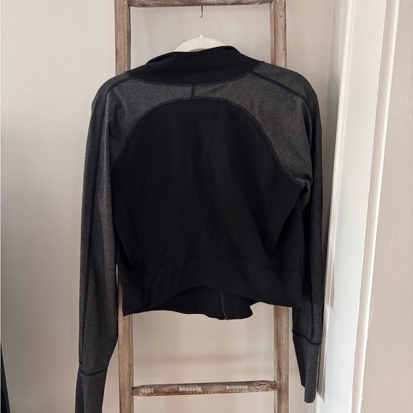 Lucy Women's Charcoal and Black Zip Up - Picture 2 of 6
